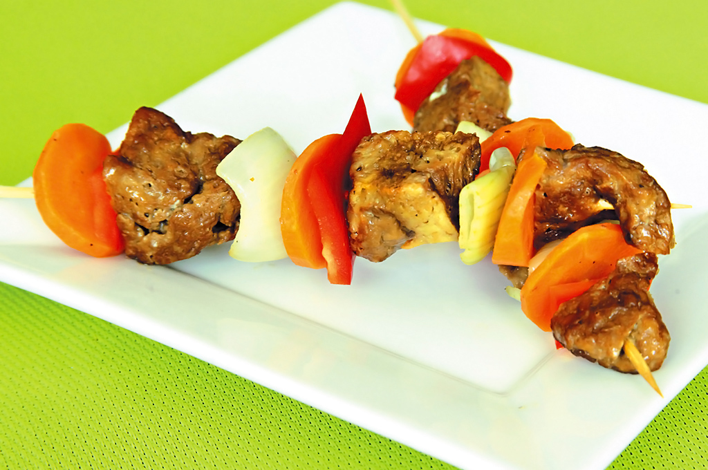 pincho de carne de gluten