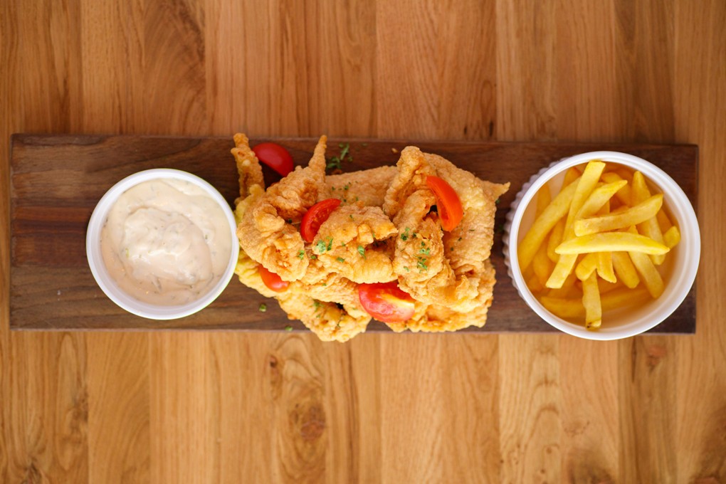 camarón con dip picante