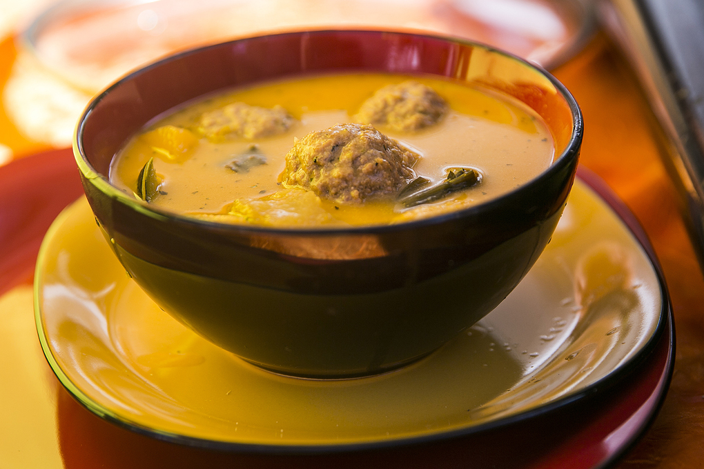 Sopa de albóndigas ganadora del tercer lugar.