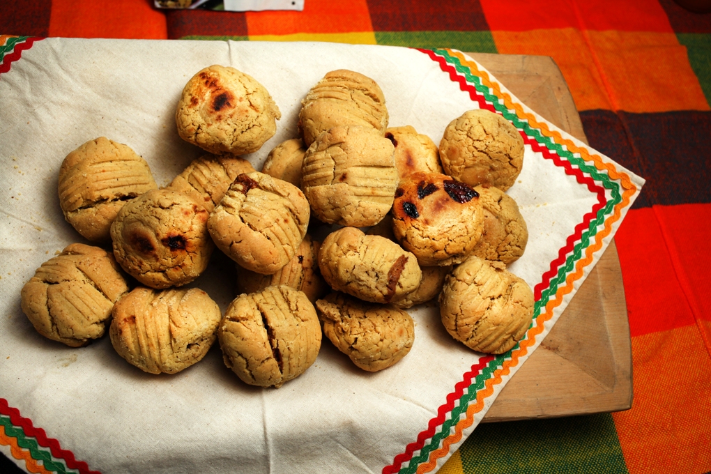 Los deliciosos totopostes elaborados con harina de maíz.