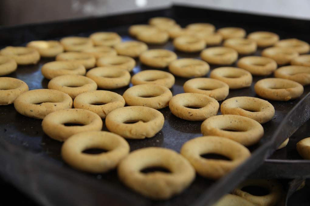 Rosquillas listas para hornear.