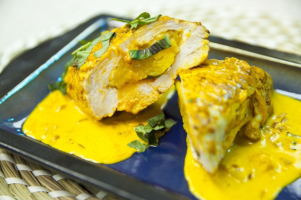 Pechugas rellenas de machuca