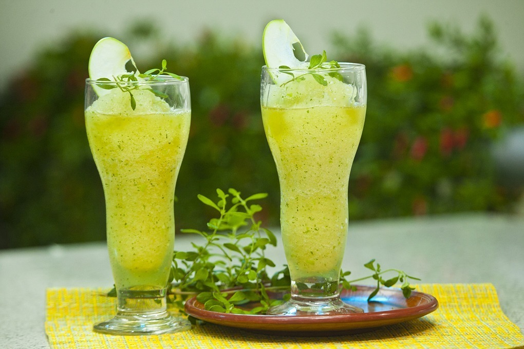 Granita de manzana y menta