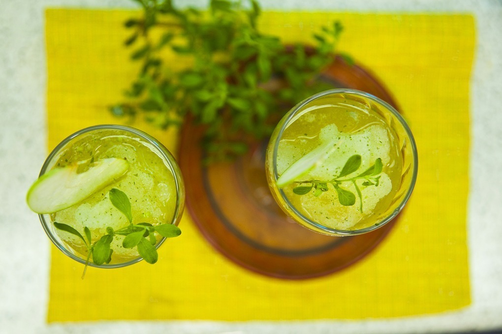 Granizado de manzana y menta
