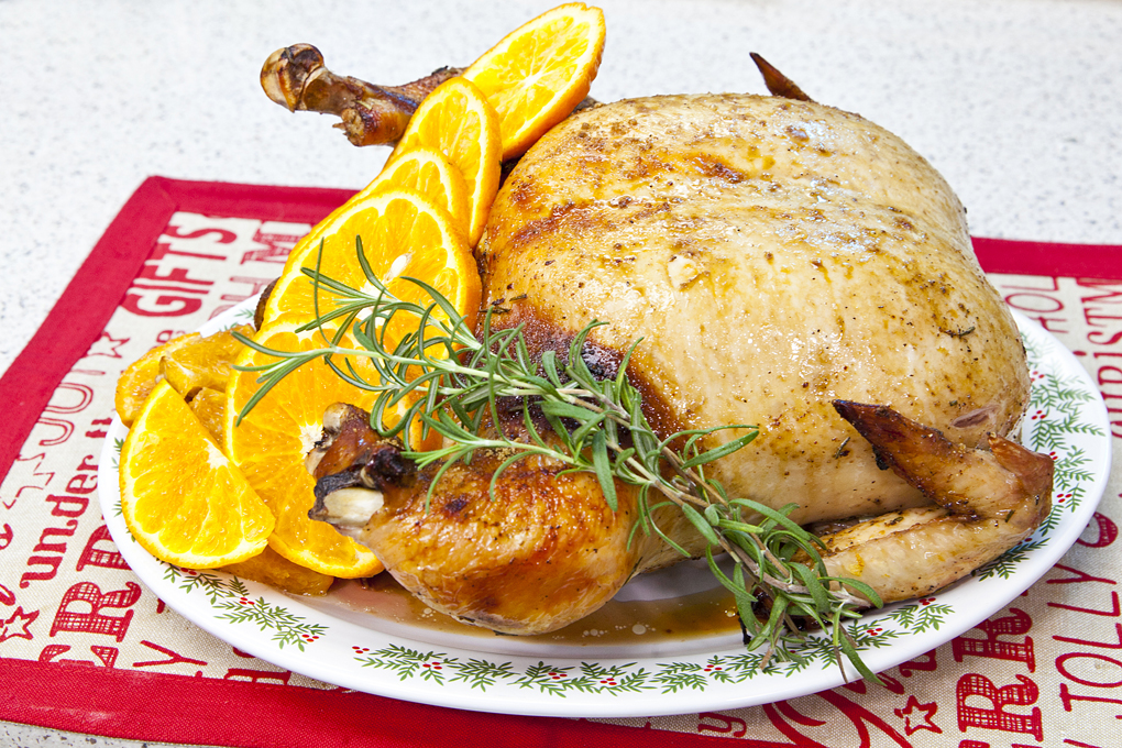 Pavipollo a la pimienta y naranja