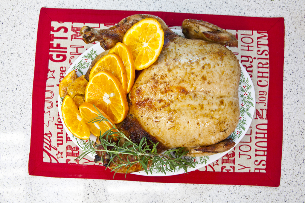 Pavipollo a la pimienta y naranja