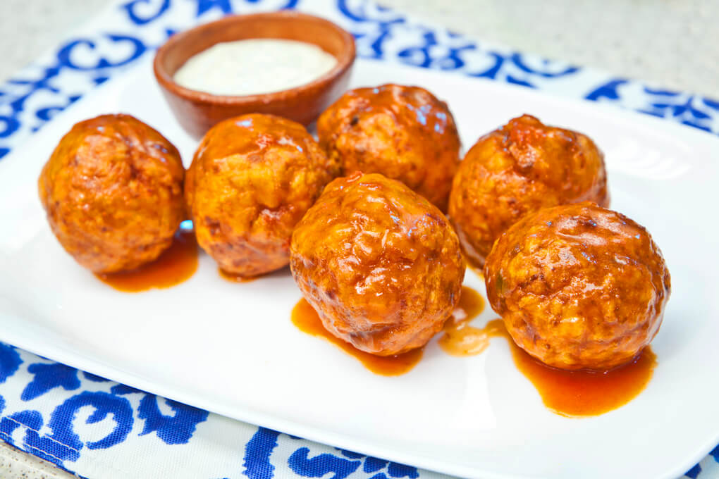 albóndigas de pollo en Buffalo