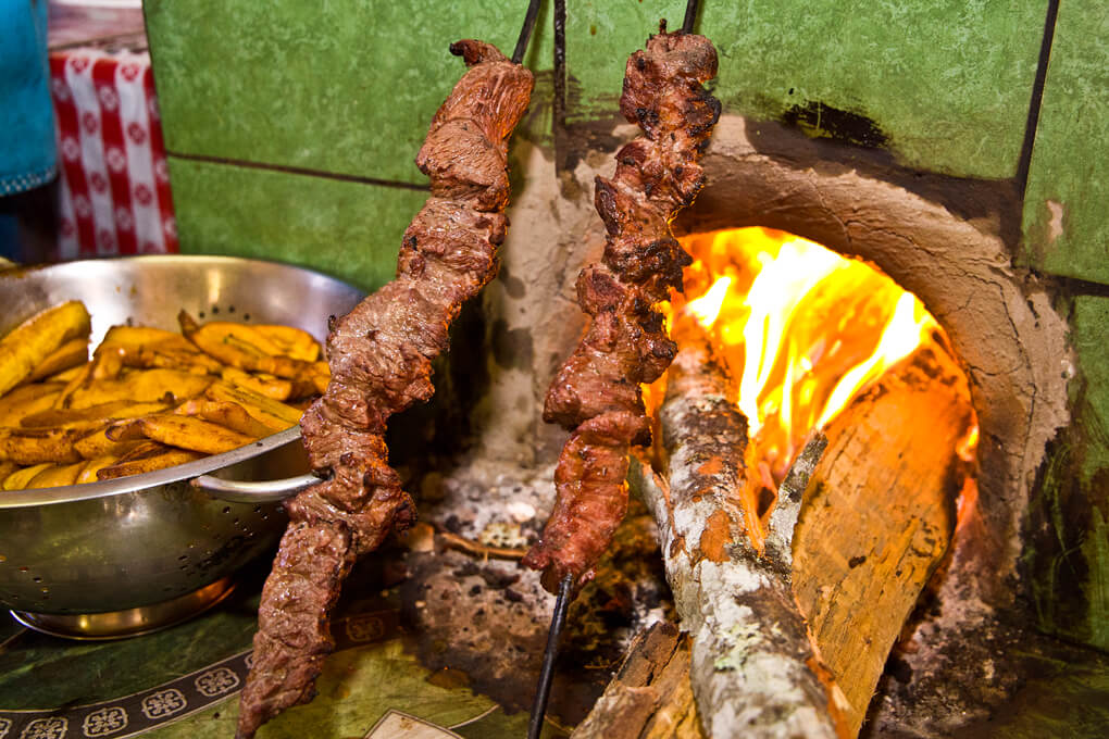 Carne recién salida del fogón