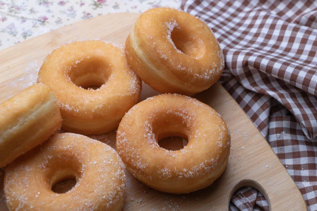 Donas caseras de azúcar