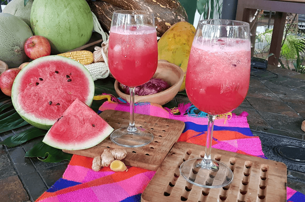 Jugo de sandía y jengibre