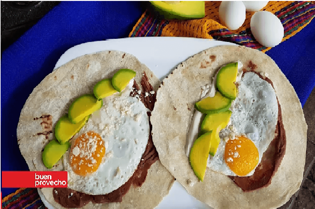 Baleada con huevo frito