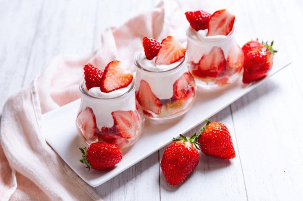 Mini parfaits de fresas