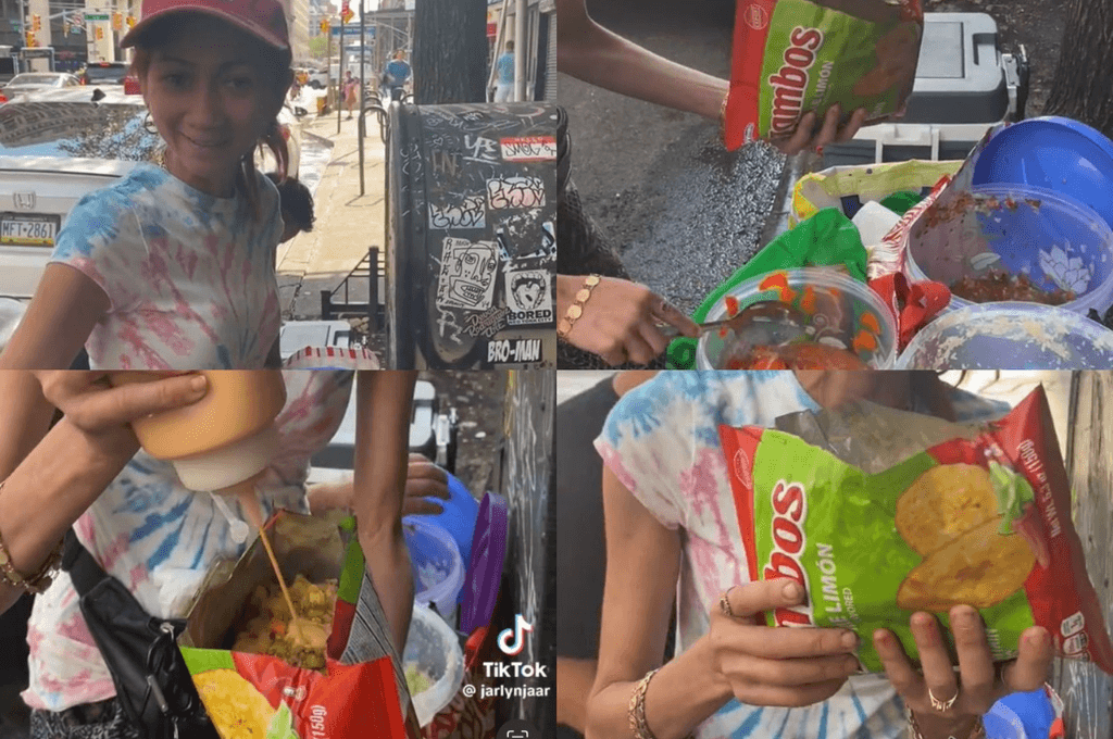 La hondureña Mirza Cáceres y sus ricas preparaciones de churro. Imágenes de video cortesía: Jar Romero Tikto