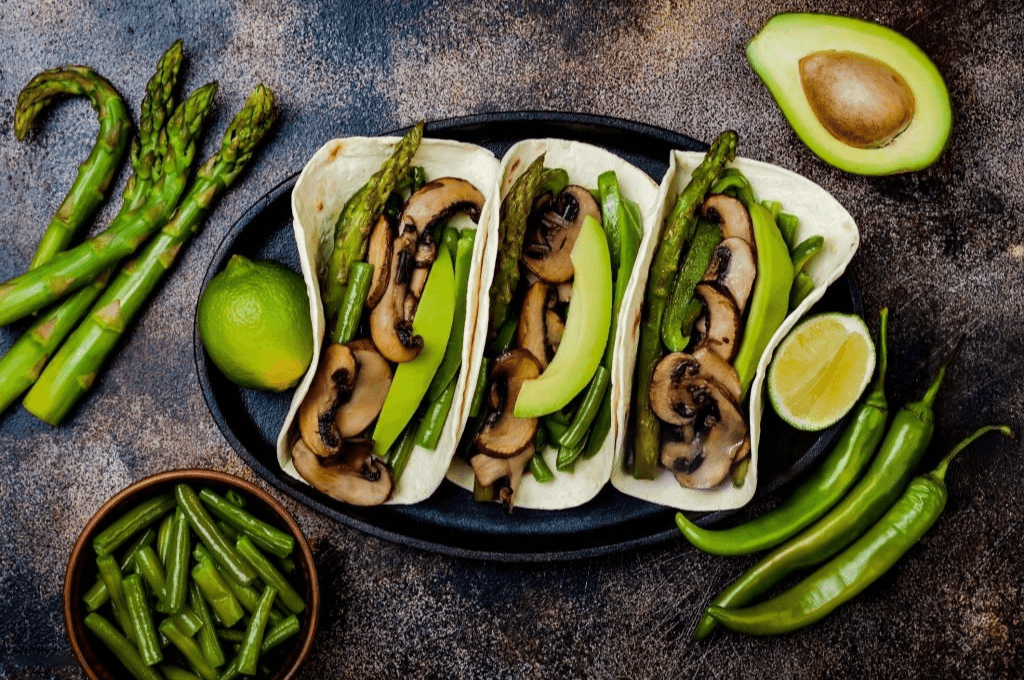 Tacos vegetarianos, una propuesta diferente y deliciosa.