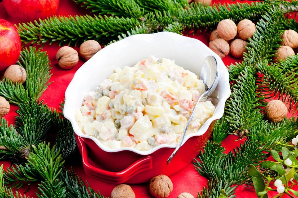 Ensalada de papas navideña