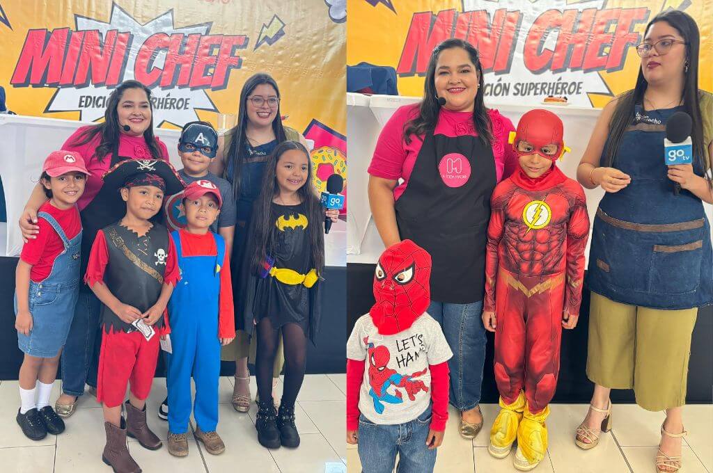 Niños del evento Mini chefs edición super héroe